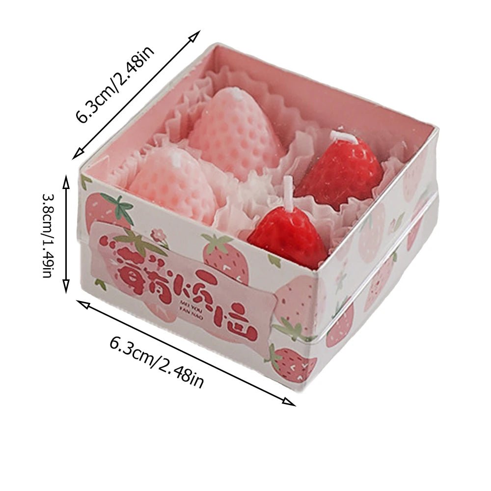 Aromatherapy Soy Wax Strawberry Candles - Hans Lumiere