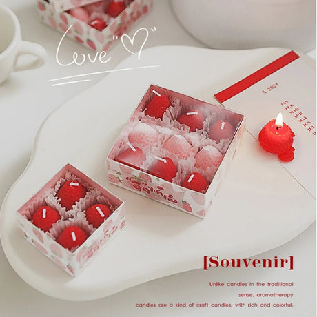 Aromatherapy Soy Wax Strawberry Candles - Hans Lumiere