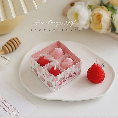 Aromatherapy Soy Wax Strawberry Candles - Hans Lumiere
