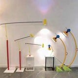 Art Deco Long-Arm LED Floor Lamp — Chrome Finish - Hans Lumiere