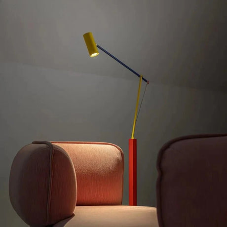 Art Deco Long-Arm LED Floor Lamp — Chrome Finish - Hans Lumiere