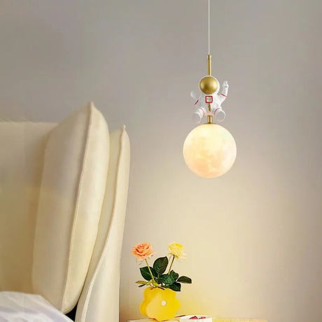 Astronaut Cartoon Moon Children's Room Decorative Lamp - Hans Lumiere