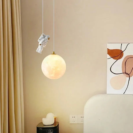 Astronaut Cartoon Moon Children's Room Decorative Lamp - Hans Lumiere