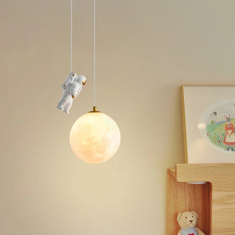 Astronaut Cartoon Moon Children's Room Decorative Lamp - Hans Lumiere