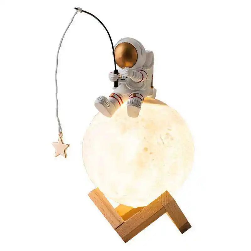 Astronaut Moon Lamp – Desktop Decor Night Light - Hans Lumiere