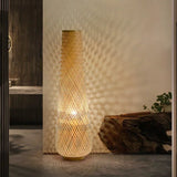 Bamboo Woven Floor Lamp - Hans Lumiere