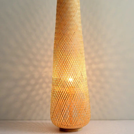 Bamboo Woven Floor Lamp - Hans Lumiere