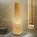 Bamboo Woven Floor Lamp - Hans Lumiere