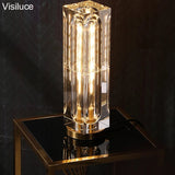 Bar Bedside Luxury Square Crystal Table Lamp - Hans Lumiere