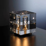 Bar Bedside Luxury Square Crystal Table Lamp - Hans Lumiere