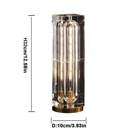 Bar Bedside Luxury Square Crystal Table Lamp - Hans Lumiere