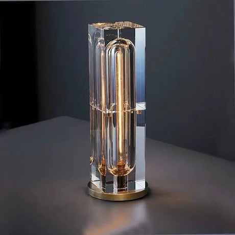 Bar Bedside Luxury Square Crystal Table Lamp - Hans Lumiere