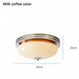 Bauhaus Style Ceiling Light, Milk Coffee Colored Glass Lamp - Hans Lumiere