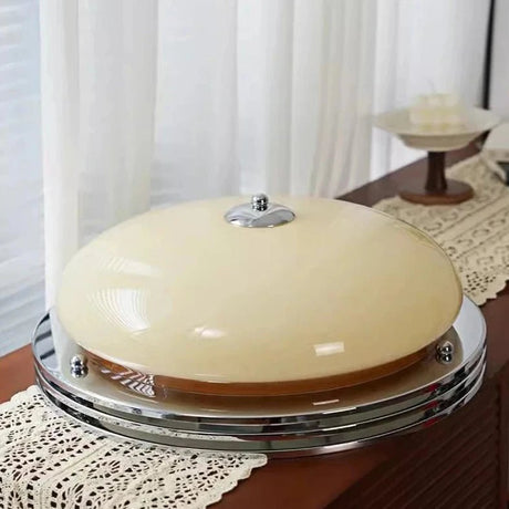Bauhaus Style Ceiling Light, Milk Coffee Colored Glass Lamp - Hans Lumiere