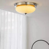 Bauhaus Style Ceiling Light, Milk Coffee Colored Glass Lamp - Hans Lumiere