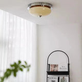 Bauhaus Style Ceiling Light, Milk Coffee Colored Glass Lamp - Hans Lumiere