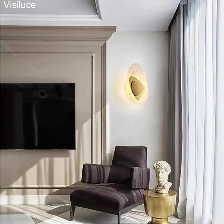 Black Gold Luxury Modern Crystal LED Wall Lamp - Hans Lumiere