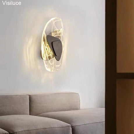 Black Gold Luxury Modern Crystal LED Wall Lamp - Hans Lumiere