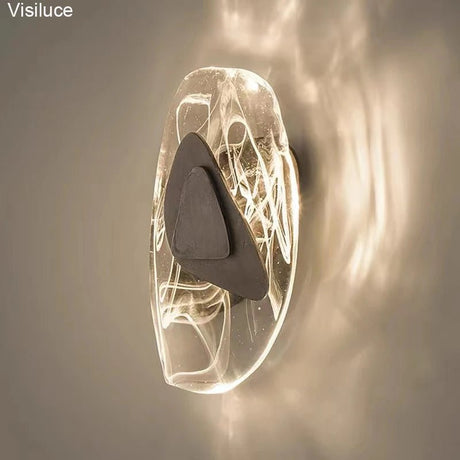 Black Gold Luxury Modern Crystal LED Wall Lamp - Hans Lumiere