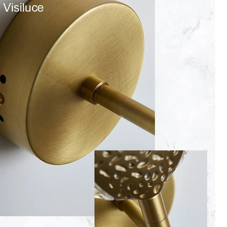 Brass Copper Acrylic Lampshade LED Wall Sconces - Hans Lumiere