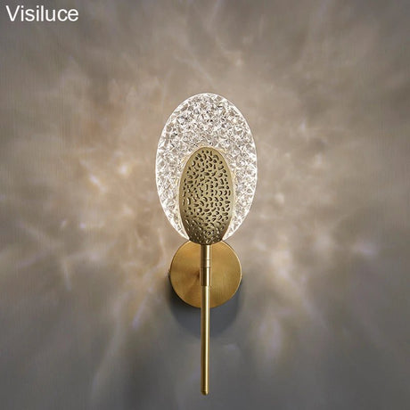 Brass Copper Acrylic Lampshade LED Wall Sconces - Hans Lumiere