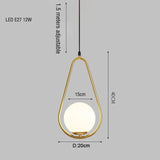 Brass Copper Suspension Chandelier With Glass Lampshade - Hans Lumiere