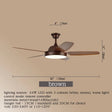 Brown Fan Blade Modern Ceiling Fan Light With Remote Control - Hans Lumiere