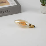 C35 Amber Candle Edison LED Filament Bulbs E14 3W 1800K, 6 or 12 Pack - Hans Lumiere