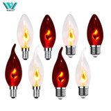 C35 & C35L Edison LED Candle Bulbs E14 E27 3W Flame Tip Filament, 1-24 Pack - Hans Lumiere
