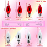 C35 Flame Tip Edison LED Candle Bulbs E14 E27 3W, Vintage Flickering Effect, 1-12 Pack - Hans Lumiere