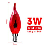 C35 Flame Tip Edison LED Candle Bulbs E14 E27 3W, Vintage Flickering Effect, 1-12 Pack - Hans Lumiere