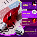 C35 Flame Tip Edison LED Candle Bulbs E14 E27 3W, Vintage Flickering Effect, 1-12 Pack - Hans Lumiere