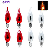 C35 Flame Tip Edison LED Candle Bulbs E14 E27 3W, Vintage Flickering Effect, 1-12 Pack - Hans Lumiere