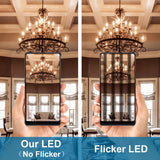 C35 Frosted Candle Edison LED Filament Bulbs E14 4W 2700K, Dimmable or Non-Dimmable, 6 or 10 Pack - Hans Lumiere