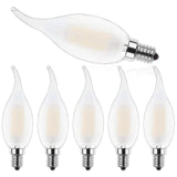 C35 Frosted Candle Edison LED Filament Bulbs E14 4W 2700K, Dimmable or Non-Dimmable, 6 or 10 Pack - Hans Lumiere