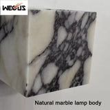 Calacatta Viola Marble LED Wall Sconce - All-Weather Indoor/Outdoor - Hans Lumiere