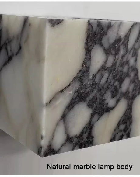 Calacatta Viola Marble LED Wall Sconce - All-Weather Indoor/Outdoor - Hans Lumiere