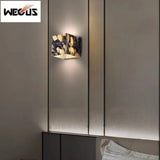 Calacatta Viola Marble LED Wall Sconce - All-Weather Indoor/Outdoor - Hans Lumiere
