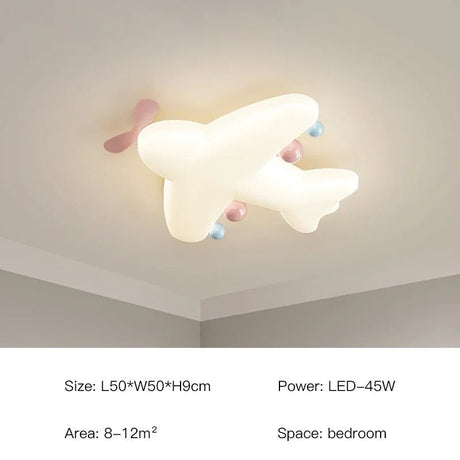 Cartoon Airplane Heart - shaped LED Ceiling Light - Hans Lumiere