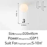 Cartoon Bear Panda Led Chandeliers Balloon Lights - Hans Lumiere
