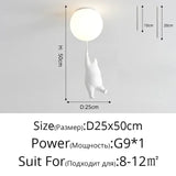 Cartoon Bear Panda Led Chandeliers Balloon Lights - Hans Lumiere