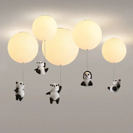 Cartoon Bear Panda Led Chandeliers Balloon Lights - Hans Lumiere