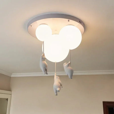 Cartoon Bear Panda Led Chandeliers Balloon Lights - Hans Lumiere