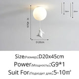 Cartoon Bear Panda Led Chandeliers Balloon Lights - Hans Lumiere