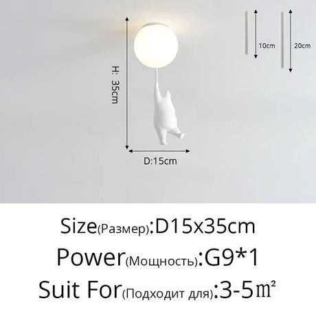 Cartoon Bear Panda Led Chandeliers Balloon Lights - Hans Lumiere