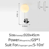 Cartoon Bear Panda Led Chandeliers Balloon Lights - Hans Lumiere