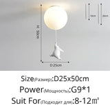 Cartoon Bear Panda Led Chandeliers Balloon Lights - Hans Lumiere