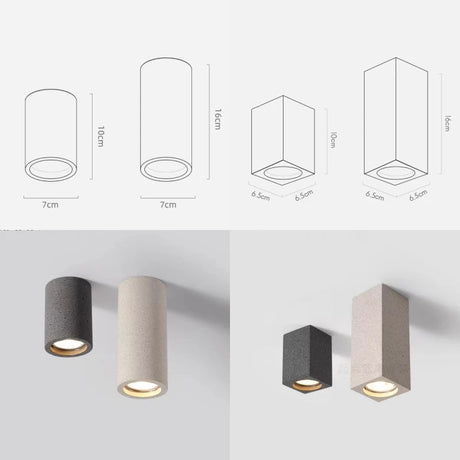 Cement GU10 Downlight – Surface-Mount LED Spotlight - Hans Lumiere