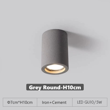 Cement GU10 Downlight – Surface-Mount LED Spotlight - Hans Lumiere