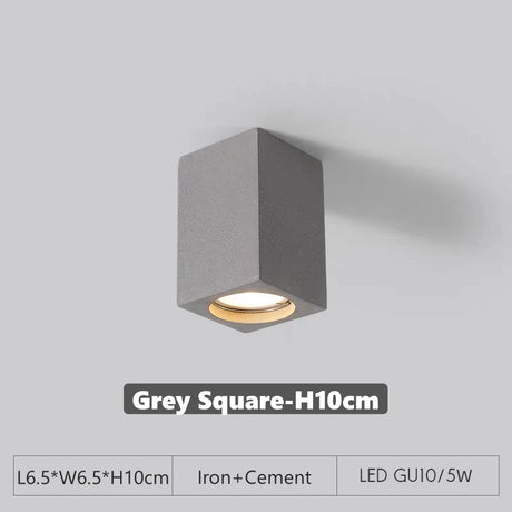 Cement GU10 Downlight – Surface-Mount LED Spotlight - Hans Lumiere